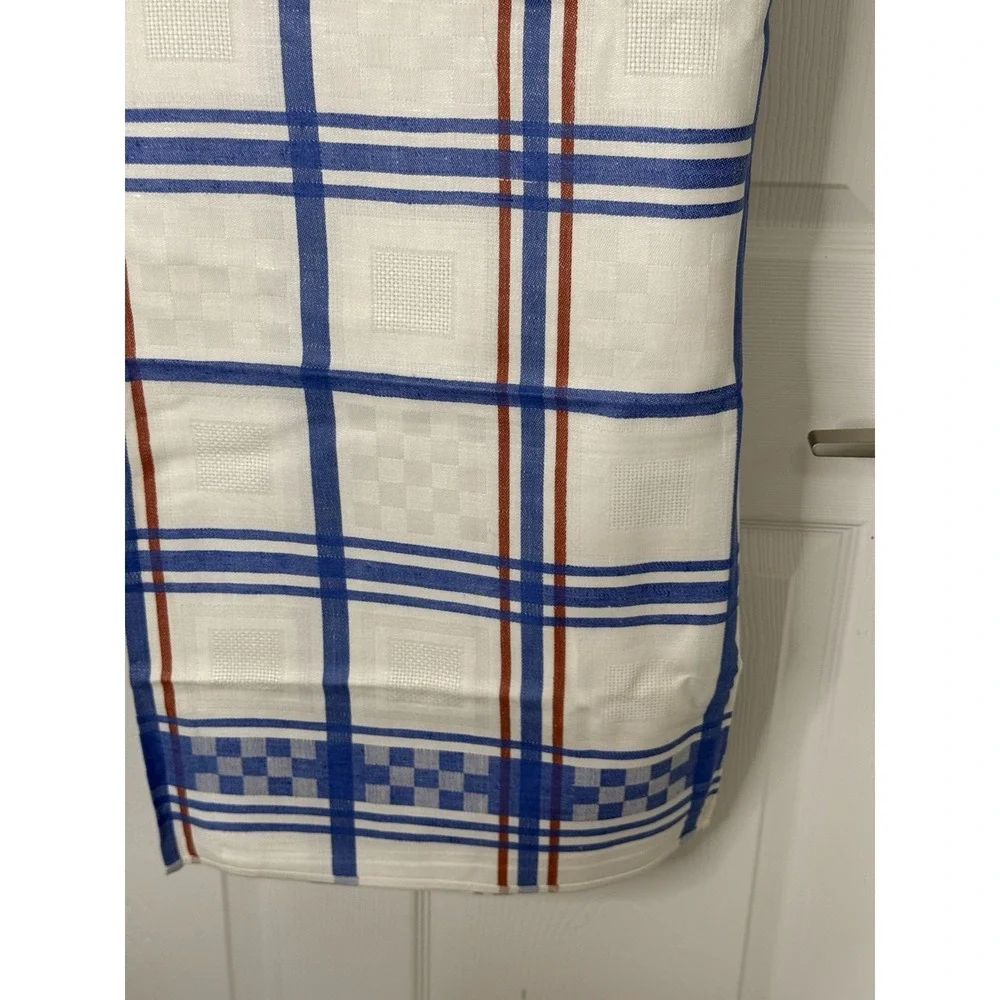 NEW VTG Striped linen tablecloth natural handmade Made Eastern Europe 59x59